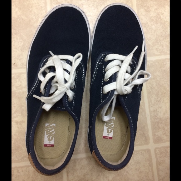 🌻Classic Navy Blue Suede Vans Platform 5.5 / 7 - Picture 4 of 7